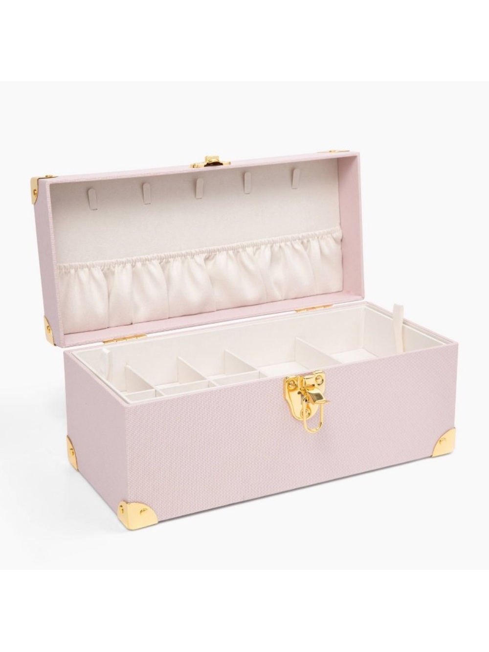 West Emory Nylon Beauty Toolbox with Removable Tray and Gold Metal Corners